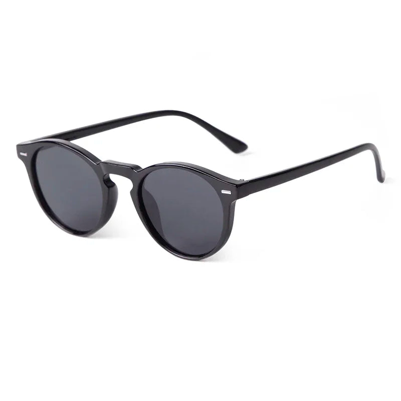 Vintage Rivet Tortoiseshell Small round Sunglasses for Men Women 2024 Brand Design Classic Green Sun Glasses Gafas De Sol