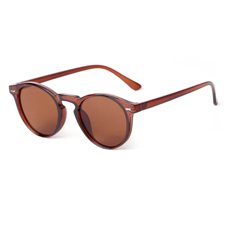Vintage Rivet Tortoiseshell Small round Sunglasses for Men Women 2024 Brand Design Classic Green Sun Glasses Gafas De Sol