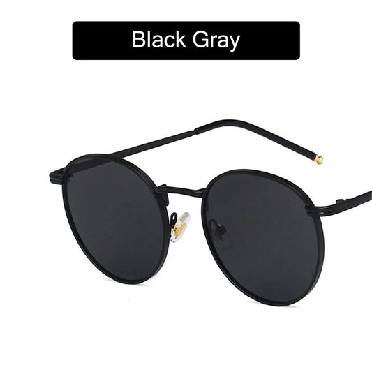 Fashion Women Men Sunglases round Sun Glasses Women'S Metal Frame Eyewear Men Fishing Glasses Hip Hop Metal Frame UV400 Shades