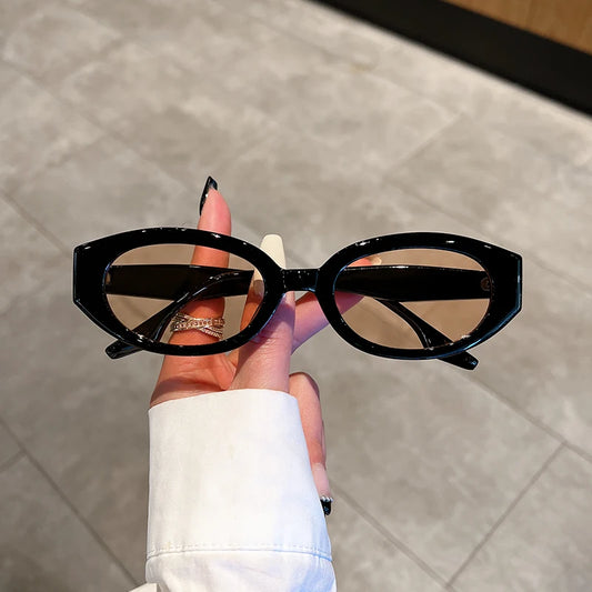 Vintage Oval Sunglasses Women Fashion Retro Female Sun Glasses New in Trendy Luxury Brand Designer Lady Shades Eyewear